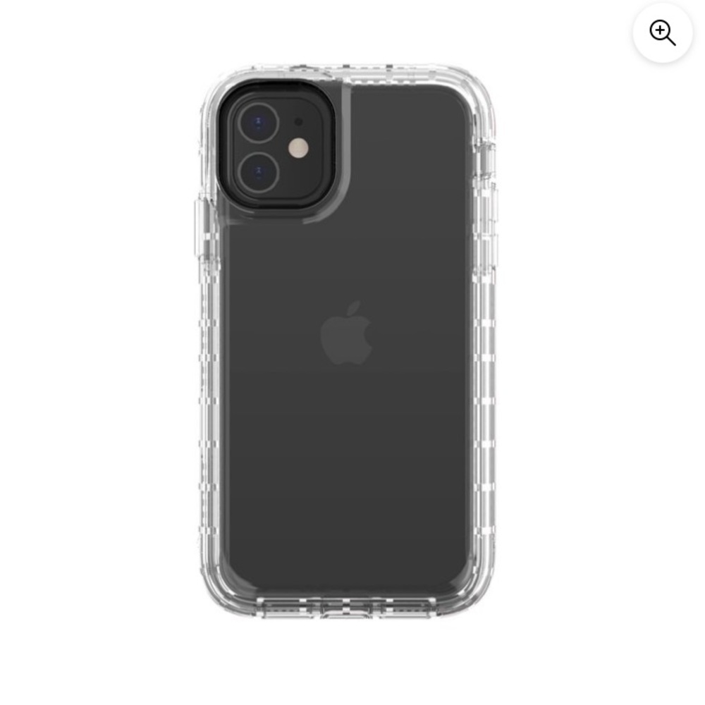✨protect onn. iphone 11 clear rugged case with holster✨